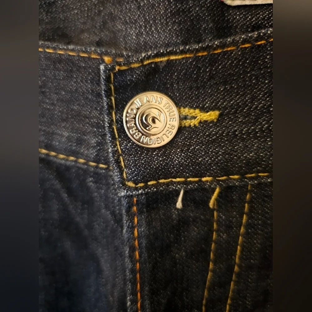 True Religion Originals Straight Jean Dark Blue Like New Condition Size 38/34